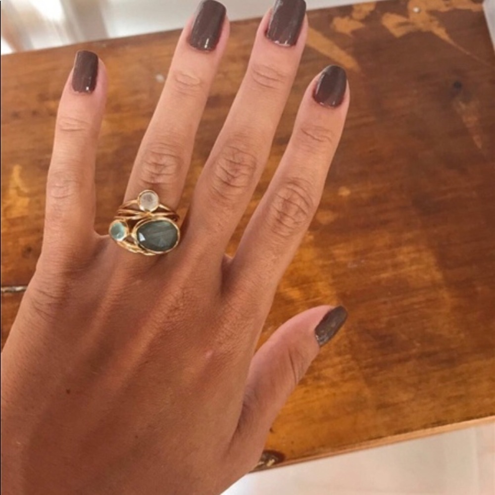 GOLD WIRE WRAPPED Color Changing GEMSTONE RING - Picture 4 of 7